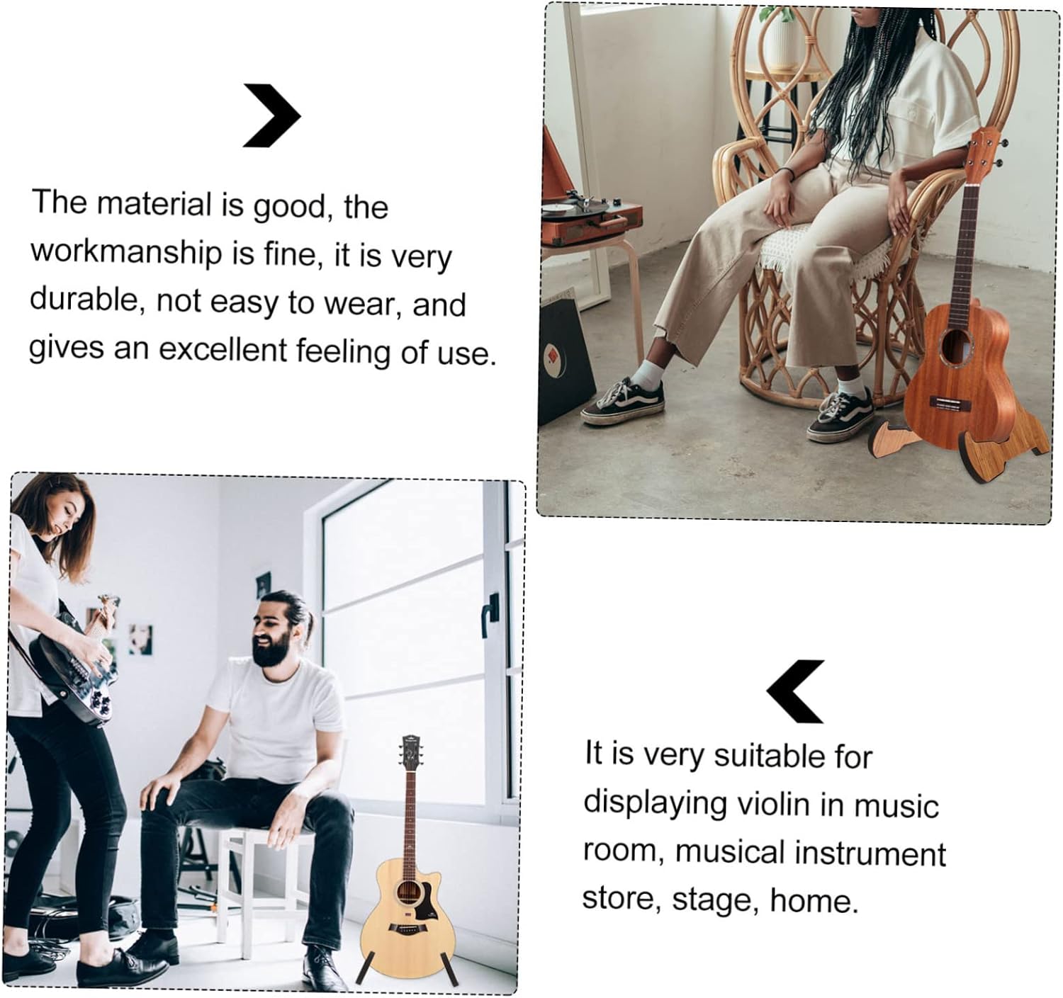 Foldable Violin Stand Retractable Holder for Violin Guitar and Bass Portable Display Rack for Travel and Ergonomic Stability