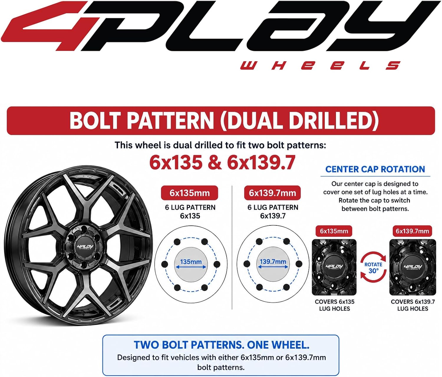 4PLAY Wheels 4P06 22x12 Set(4) Satin Black 6x135 & 6x139.7 Rims