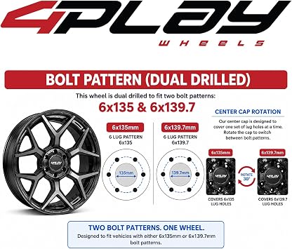 4PLAY Wheels 4P83 22x10 Set(4) Black 6Lug & Sailun Tires