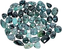 Vista 4 de Lote de 5 piezas de gemas sueltas naturales en forma de cabujón para hacer joyería, gemas sueltas, forma de piedra ovalada y pera, tamaño de piedra