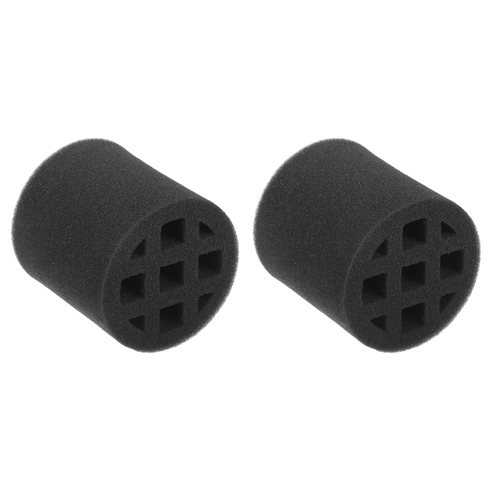 sourcing map 2Pcs in-line Duct Sound Absorbing Tool Sponge, (75mm/ 3") - Elastic Duct Noise Reducing Foam Sound Insulation Silence Ducting Accessories for Round Ventilation Pipes, Black