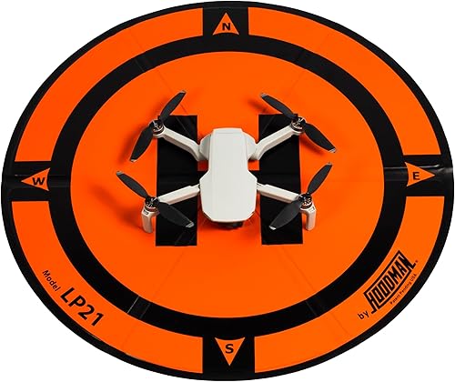 Miniatura 12 de Hoodman La almohadilla de aterrizaje para drones UAV de 5 pies se adapta a Inspire 3, Inspire 2, Inspire 1, no requiere estacas, se pliega a 1/3