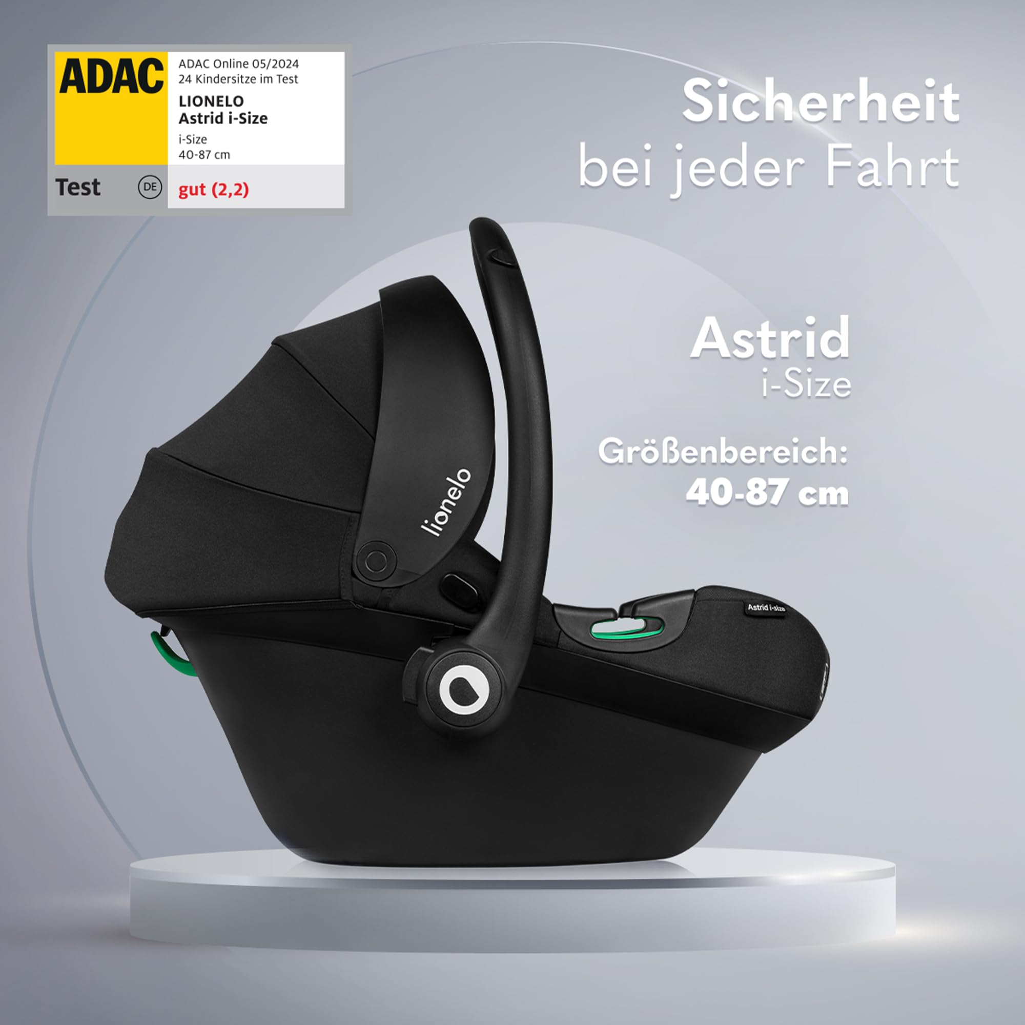 Lionelo ASTRID i-Size Baby Autositz 40-87 cm, Babyschale Gruppe 0+
