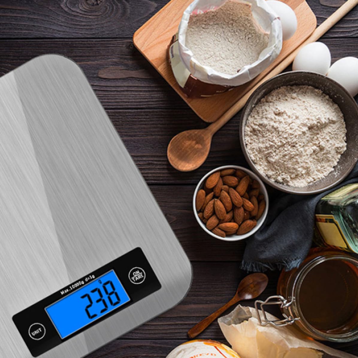 Báscula de 10kg Panel de Inoxidable de Acero Digital Cocina