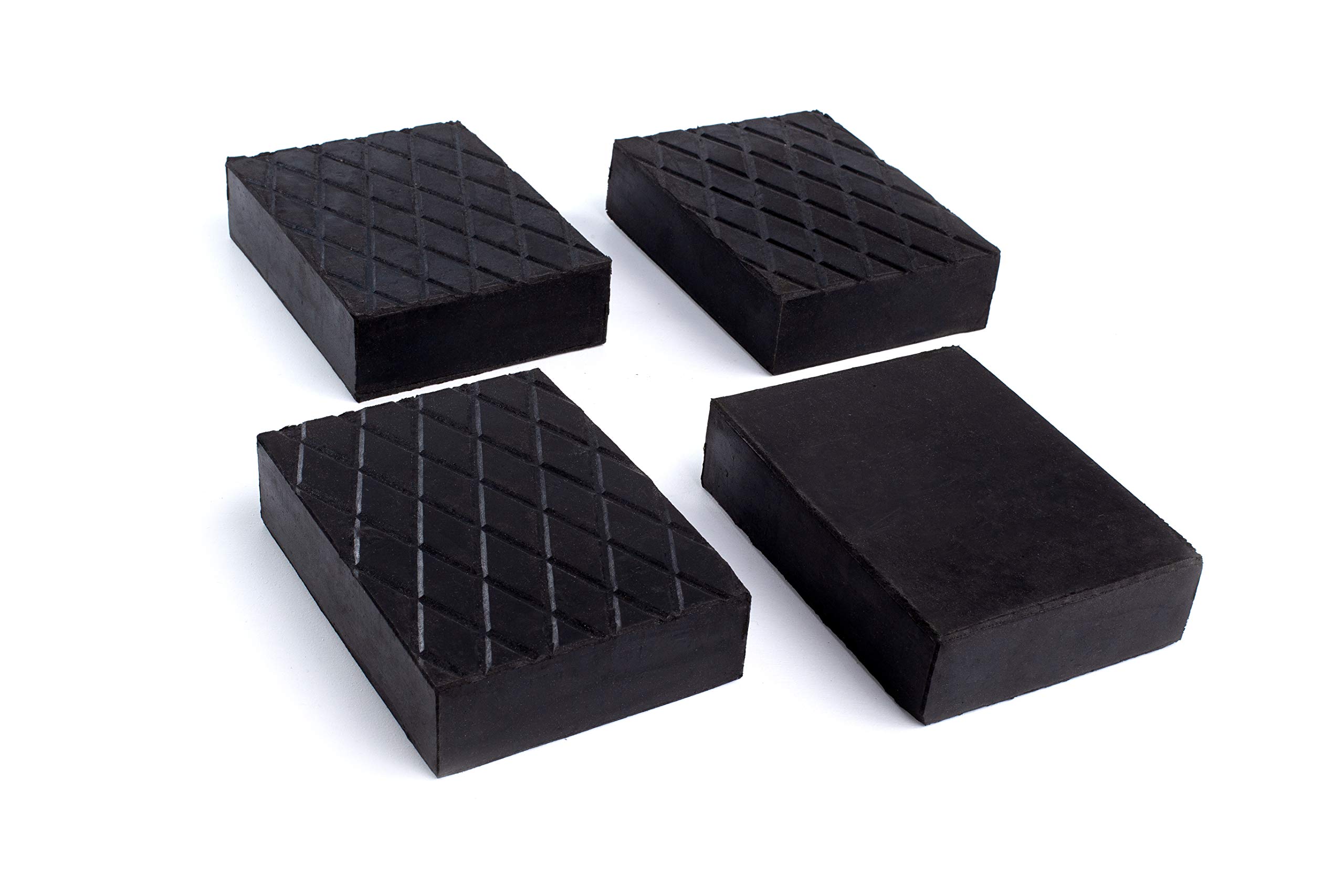 Generisch 4-STK Gummiklotz/Gummiblock für Hebebühne, Rangierheber, Wagenheber, Grubenheber (160x120x80cm) - Schwarz - Gummi - Auto - UTILITY_JACK - 1 Jahr EU-Spareteilverfügbarkeit