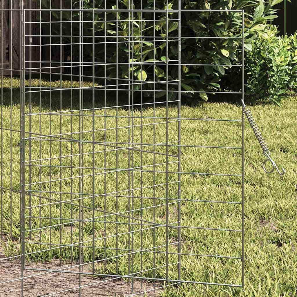 Jaula para conejos, 400 x 78 x 78 cm, acero galvanizado, resistente a la intemperie, para conejos, cobayas, roedores y animales pequeños, adecuado para exteriores e interiores