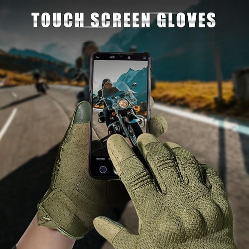 Miniatura 8 de AXBXCX Guantes tácticos para hombre transpirables, flexibles, duraderos, aptos para pantalla táctil y perfectos para actividades al aire libre de