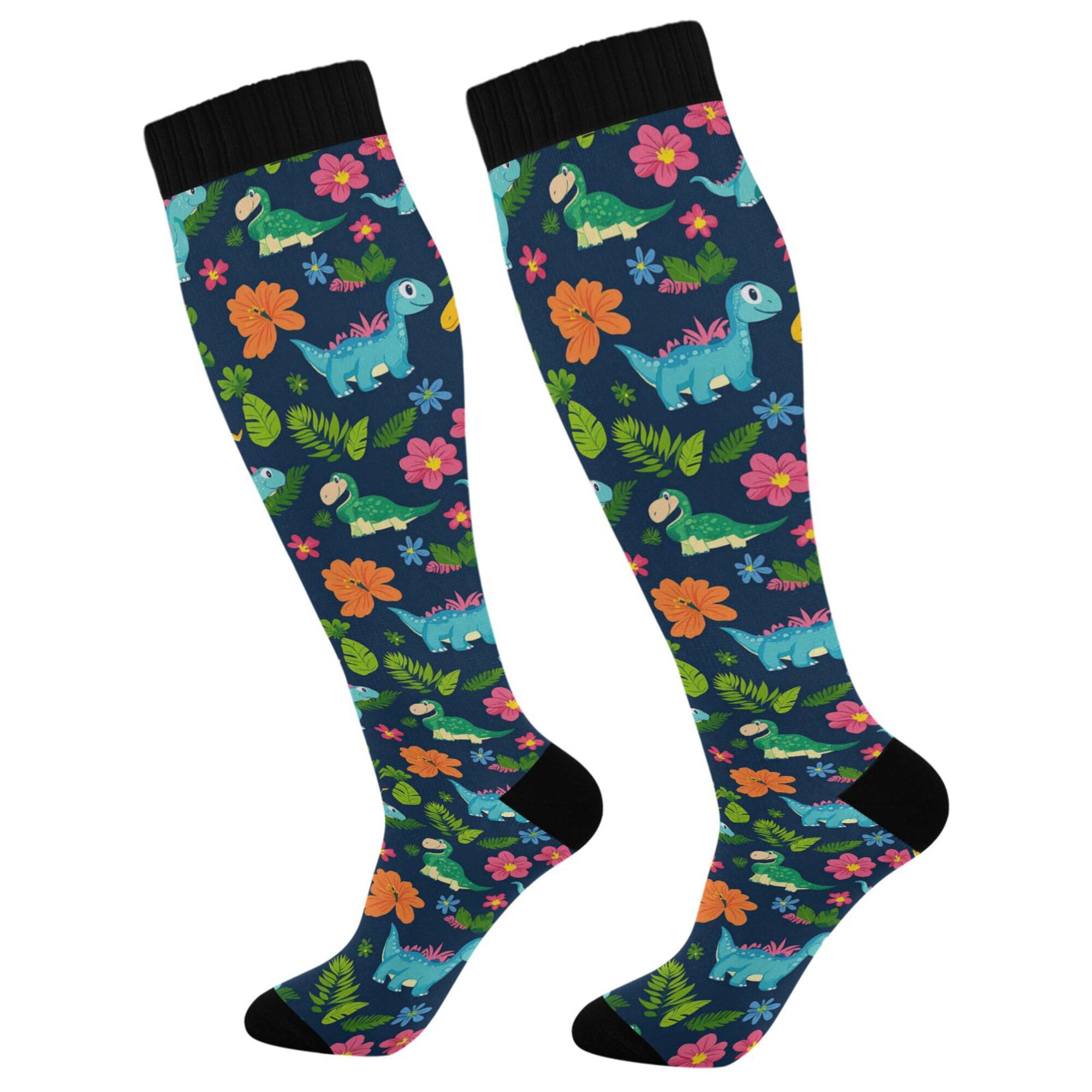 Compression Socks for Men and Women Circulation Wide Calf Knee High Socks Support for Running Medical Travel
