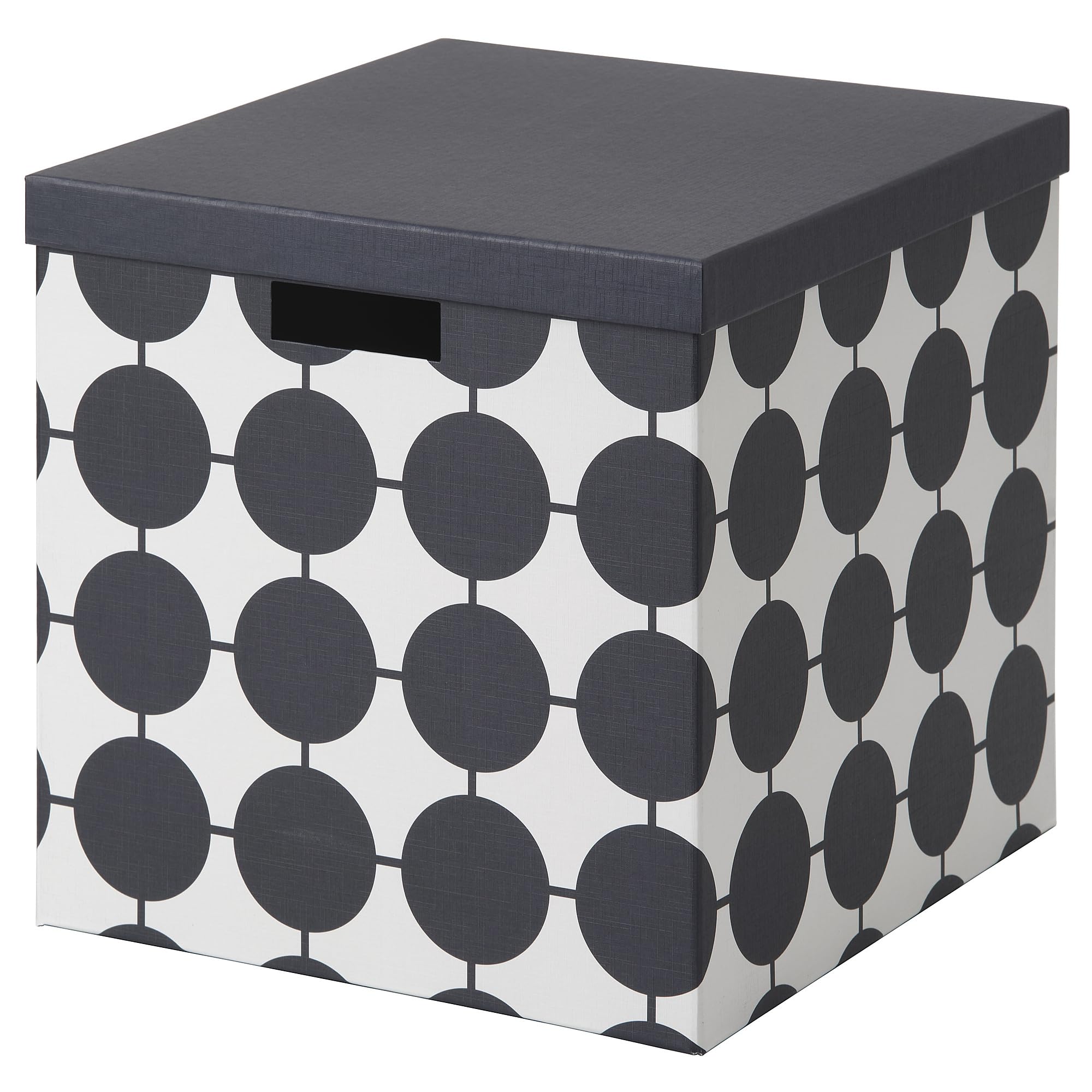 Boîte de rangement avec couvercle TJENA pour styliser votre salon et bureau
