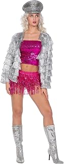 WILBERS & WILBERS 4498 - Partyjacke für Festival/Silvester mit Glitzerfransen, Fransenjacke, Kostüm für Karneval