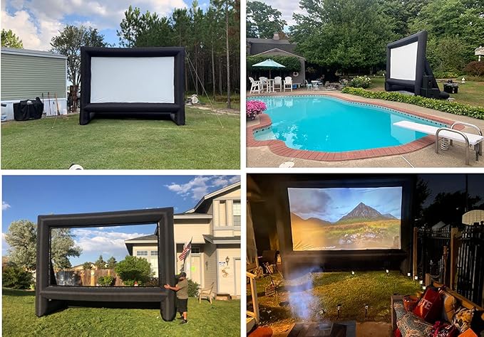 Pantalla Inflable Exterior XHYCPY 20 Pies Proyector miniatura 7