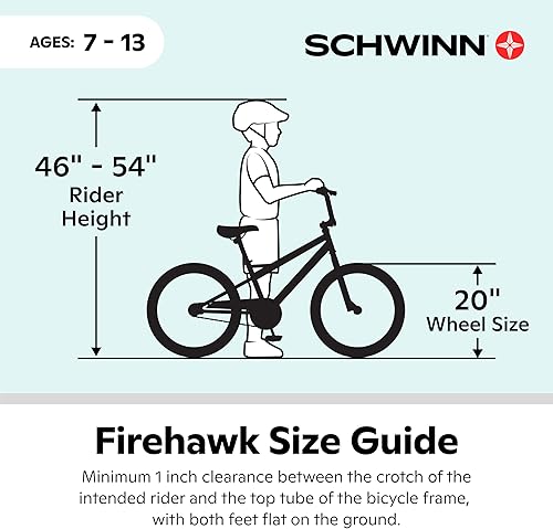 Miniatura 7 de Schwinn Firehawk or Scorch Bike, 16 or 20 Inch Bike for Kids Ages 3-13, with Training Wheels or Adjustable Seat, Rear Coaster Brake & Front or Front