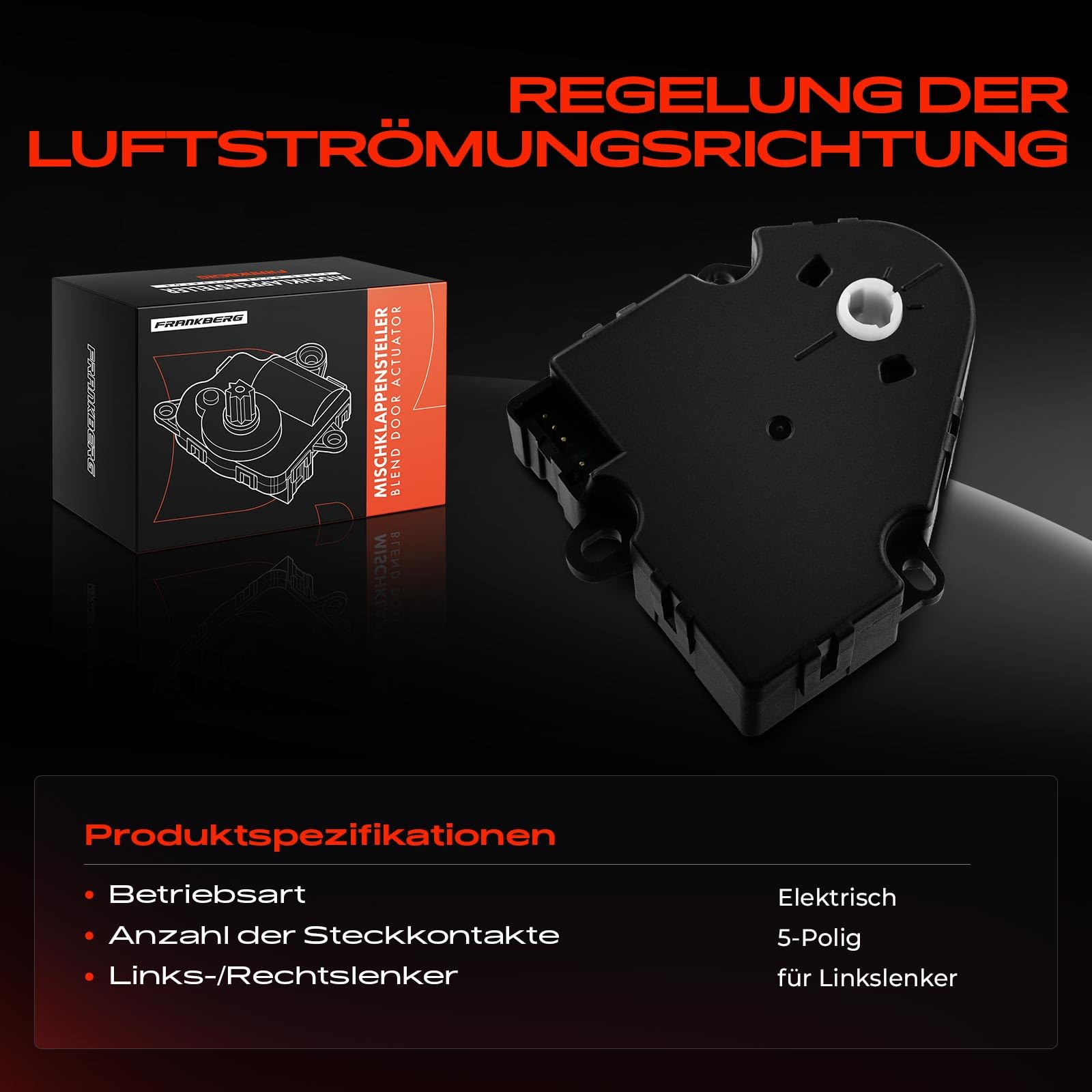Frankberg regulator ogrzewania i klimatyzacji AC do AMG W163 ML230 / ML270 / ML320 / ML350 / ML400 / ML430 / ML500 / ML55, 1998-2005, 1638200108