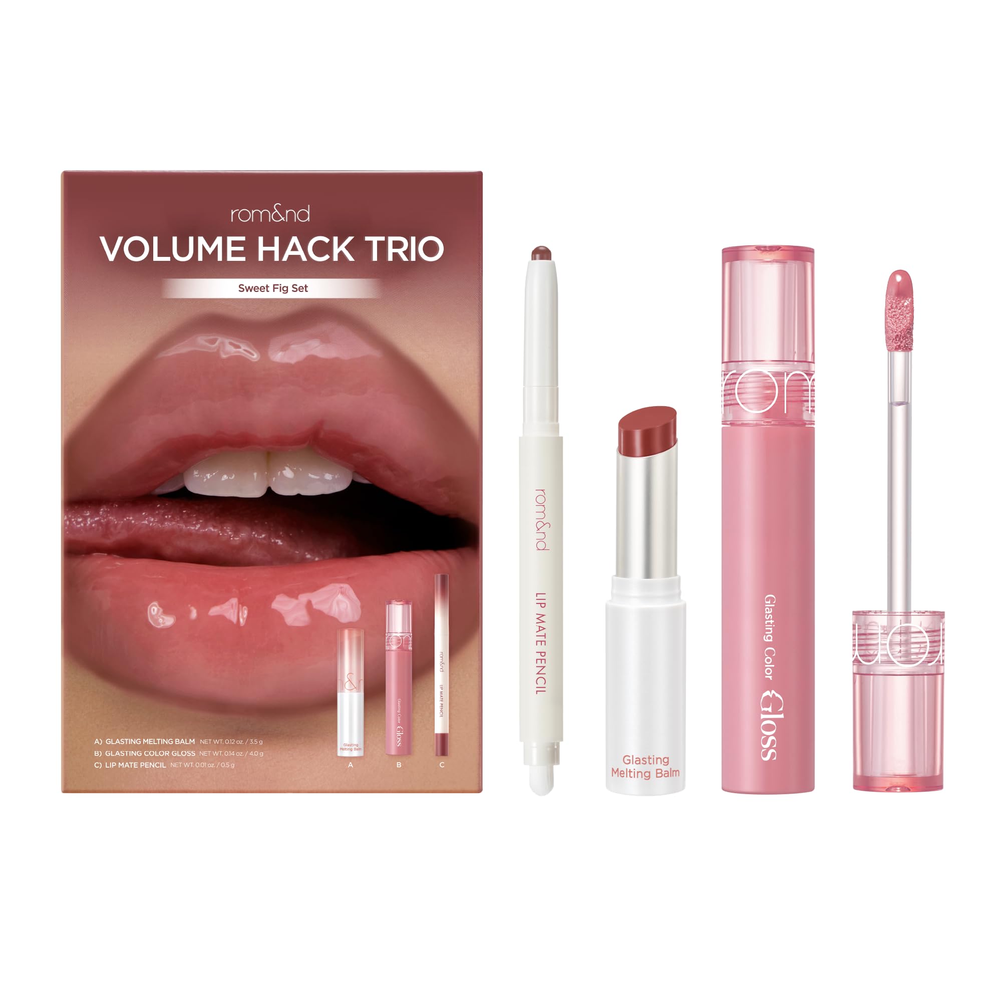 リプティングシャドウ Amazon.com : rom&nd Volume Hack Trio Sweet Fig Set | Korean Lip
