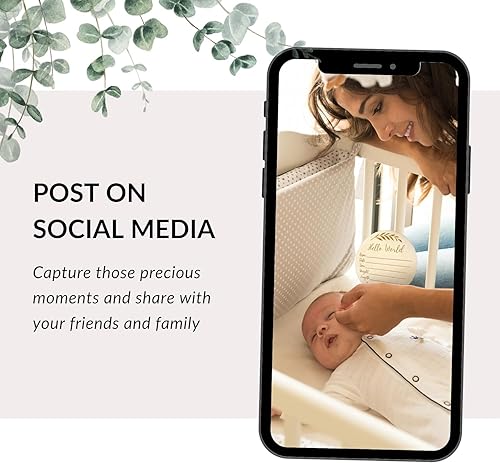 Miniatura 7 de KEMINA BLANKETS Letrero de anuncio de madera para recién nacido, grande de 6 pulgadas, letrero de nombre de Hello World para anuncio de nacimiento