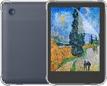 Clear Case and Screen Protector for Kobo Clara Colour/BW/Clara Color/Clara 2E Rakuten Ereader 6 Inch Reader Accessories, TPU Back Cover Soft with Thin Slim Anti Glare Matte Screen Guard