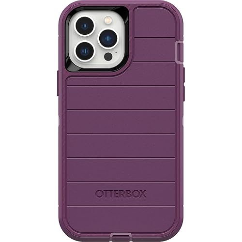 OtterBox Defender Series Screenless Edition Case for iPhone 13 Pro Max & iPhone 12 Pro Max (Only) - Case Only - Microbial Defense Protection - Non-Retail Packaging - Happy Purple
