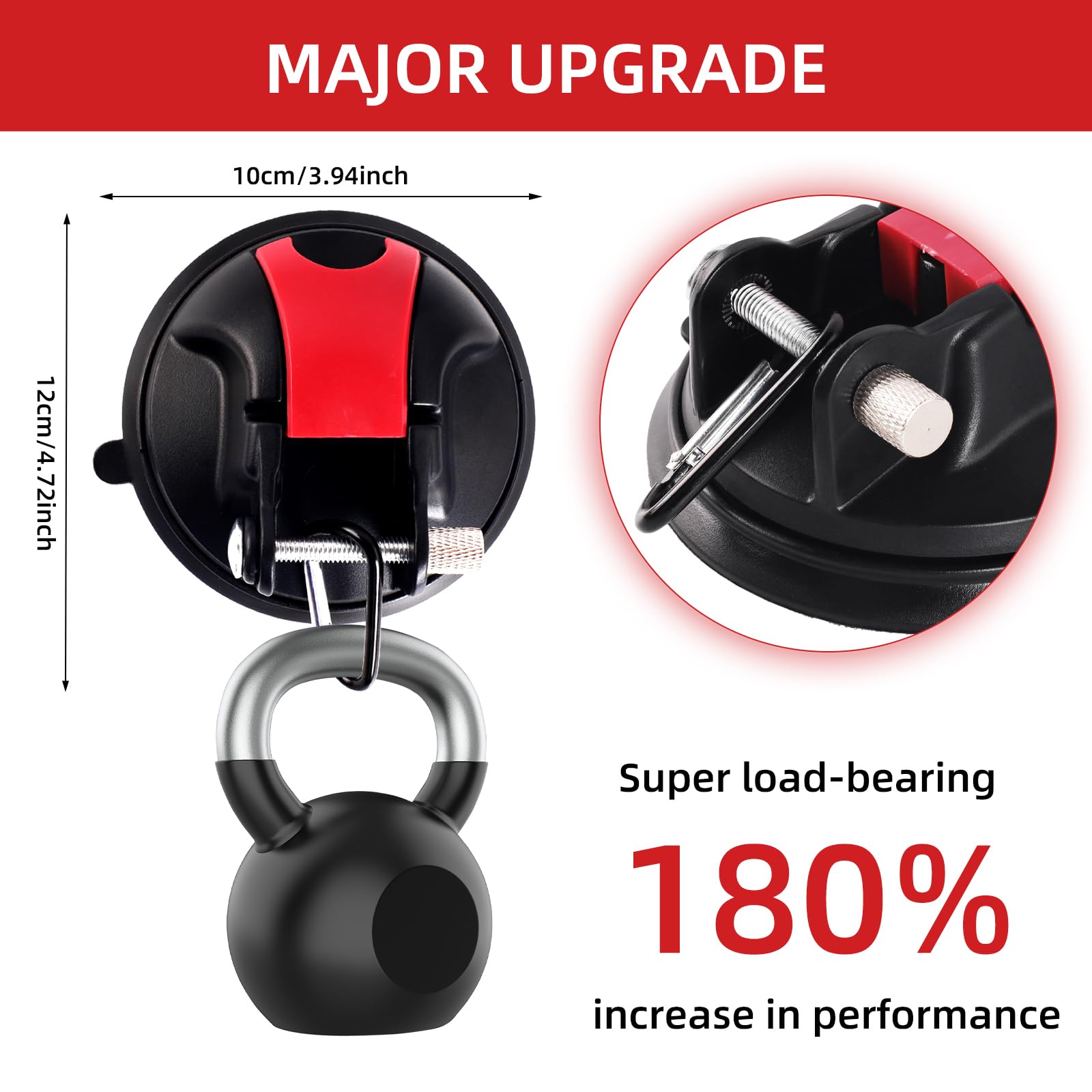 Ganci a ventosa, 4 pezzi Ventose con ganci Presa forte Portata massima 30KG per Campeggio Camper Bagagli Teloni Auto Tenditori Casa Attrezzatura per camper Accessori per camper