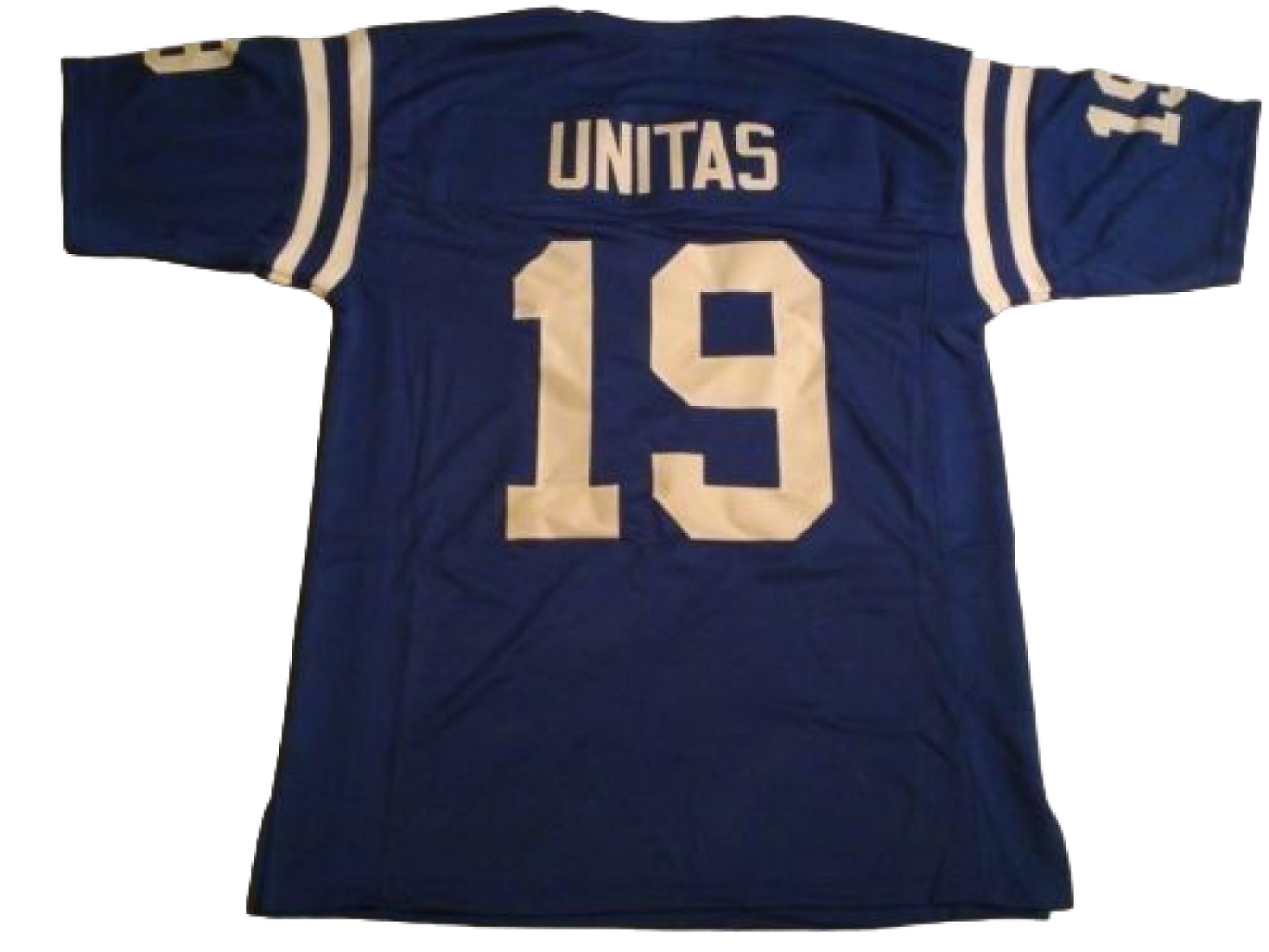 Johnny Unitas Custom Jersey Stitched Blue Football New No Brand/Logos (US, Alpha, Large, Regular, Regular, Blue)