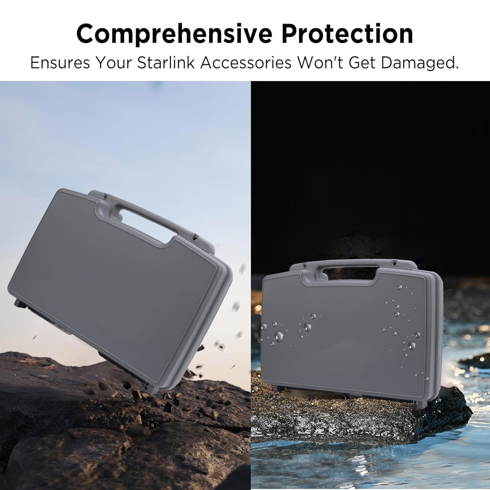 Custodia Protettiva da Viaggio Satellitare, Design Portatile Antiurto per Avventurieri, Materiale ABS