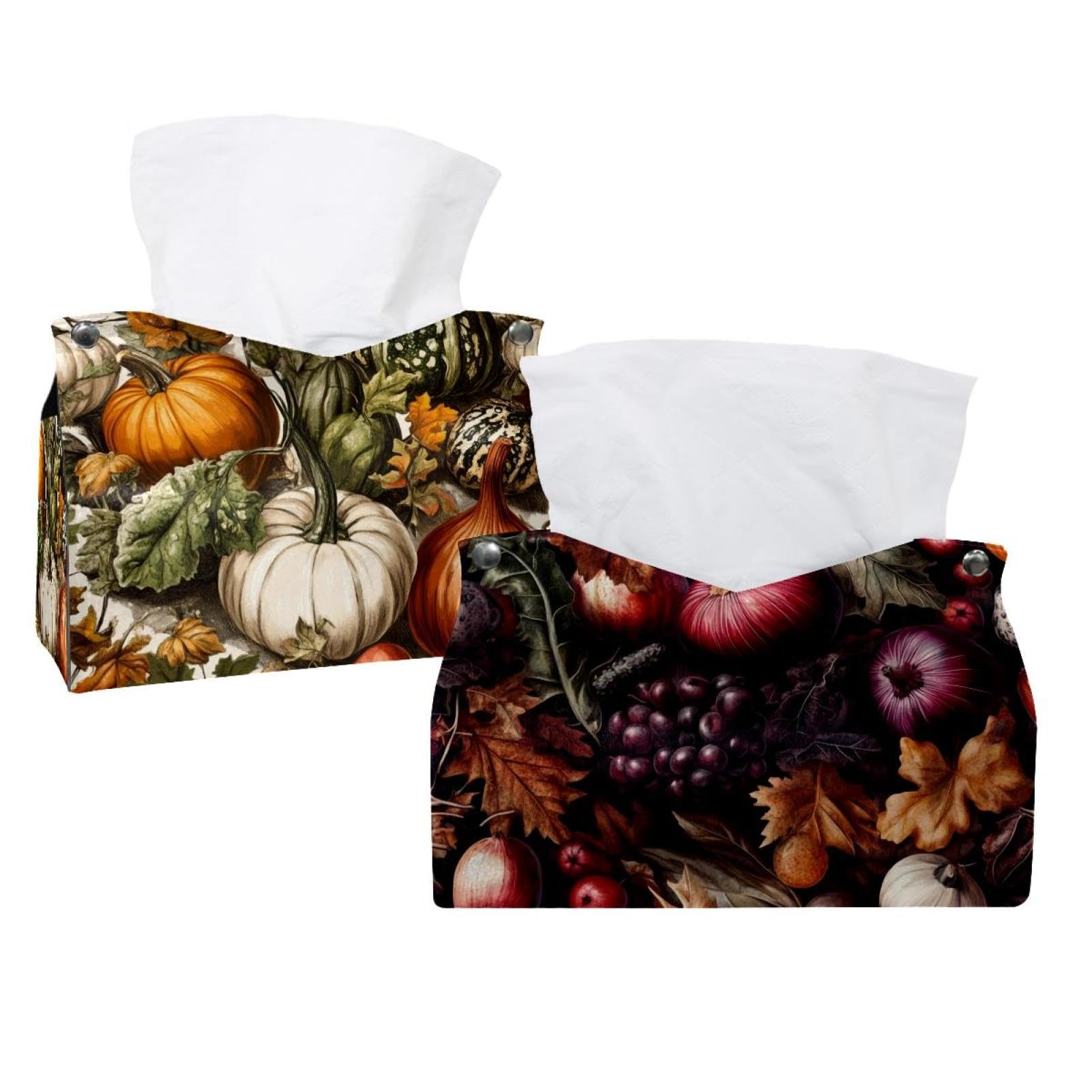 Boîte à mouchoirs déco automne pour embellir votre table de salon