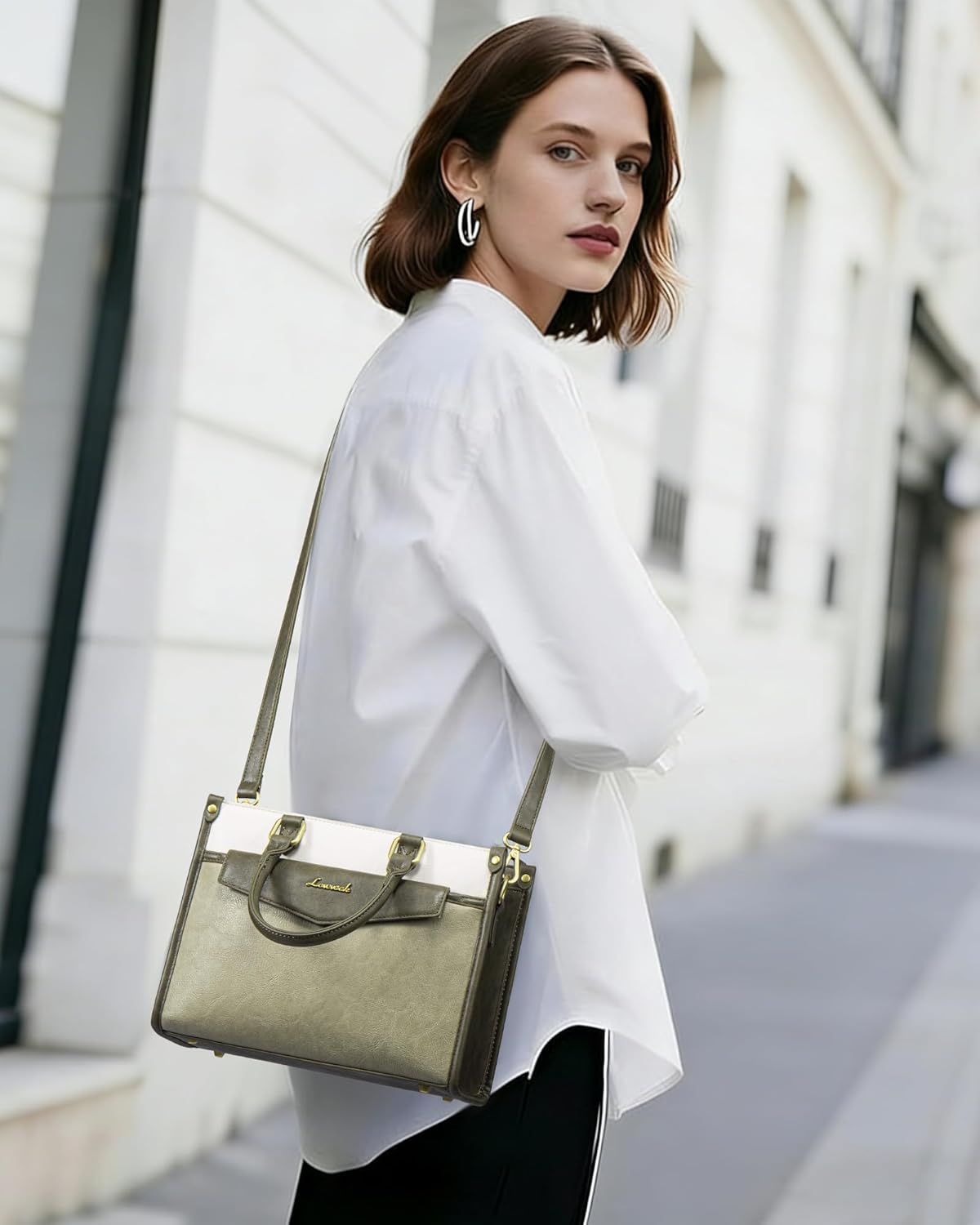 LOVEVOOK Purses and Handbags for Women, Trendy Satchel Tote Purse, PU Leather Crossbody Shoulder Bag Top Handle for Ladies