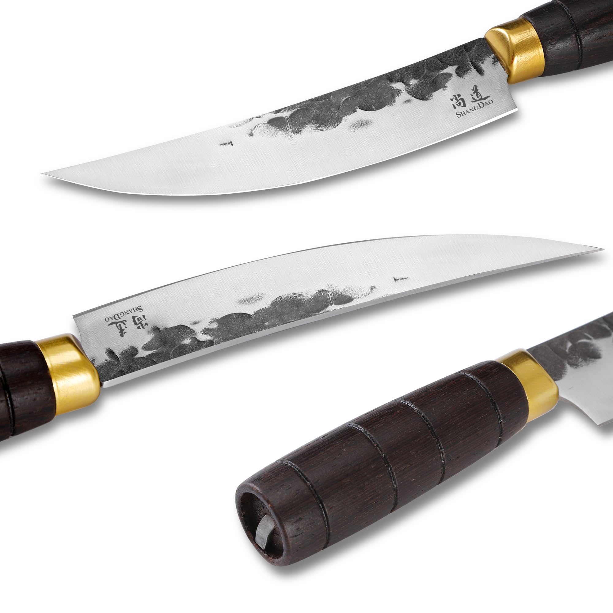 SHANGDAO Coltello da chef, coltello da cucina forgiato nero con lama in acciaio inossidabile altamente elastico, coltello da chef artigianale professionale, impugnatura ergonomica e confezione regalo