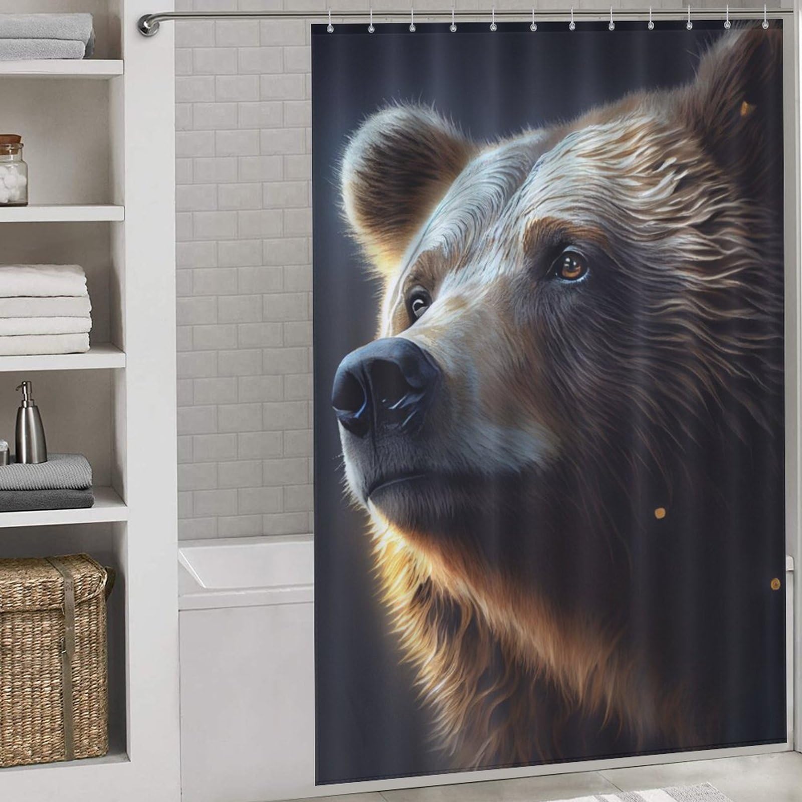 Rideau ours en tissu polyester pour sublimer la décoration de votre maison