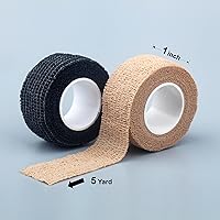 Vista 2 de Self Adhesive Bandage Wrap 12 Rolls 1" x 5 Yards Vet Tape, Medical Tape,Athletic Tape,Elastic Cohesive Bandage for Sports Injury,Stretch