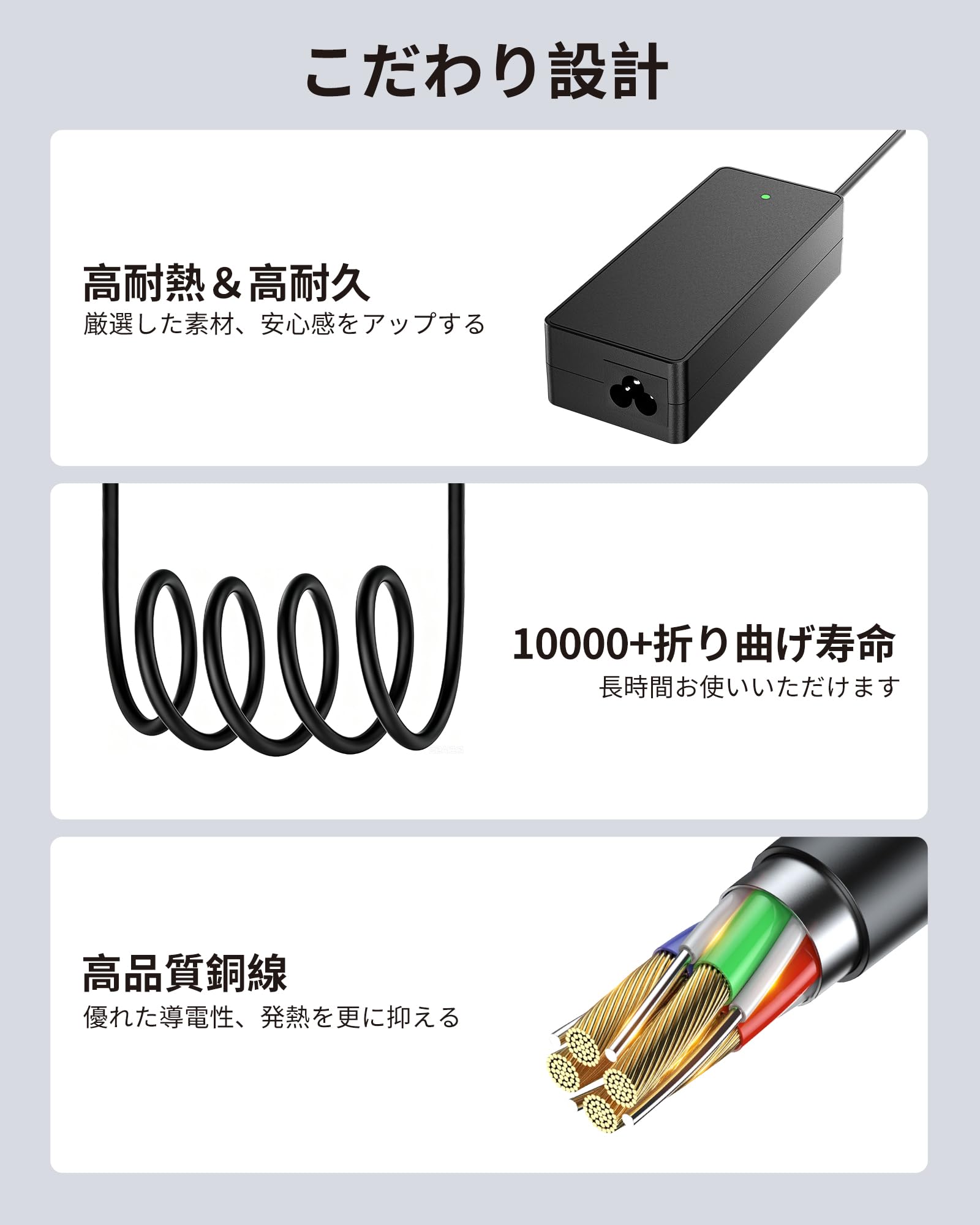 Amazon.co.jp: VHBW 対応Sony ACアダプター 90W 19.5V 4.7A 丸型6.5
