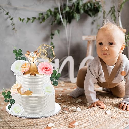 Miniatura 6 de 12 adornos para tartas de ciervos, figuras de ciervo, decoración de pastel de bosque, baby shower, decoración de pastel de ciervos, decoración de