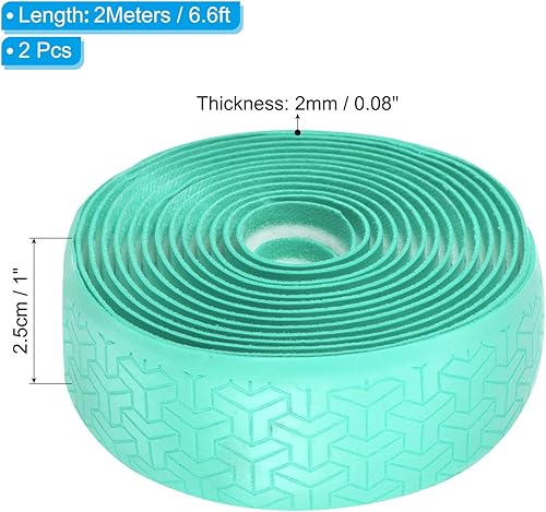 Miniatura 2 de PATIKIL Cinta de agarre para raqueta de poliuretano, antideslizante, absorbe el sudor, para caña de pescar de bádminton de tenis, bádminton