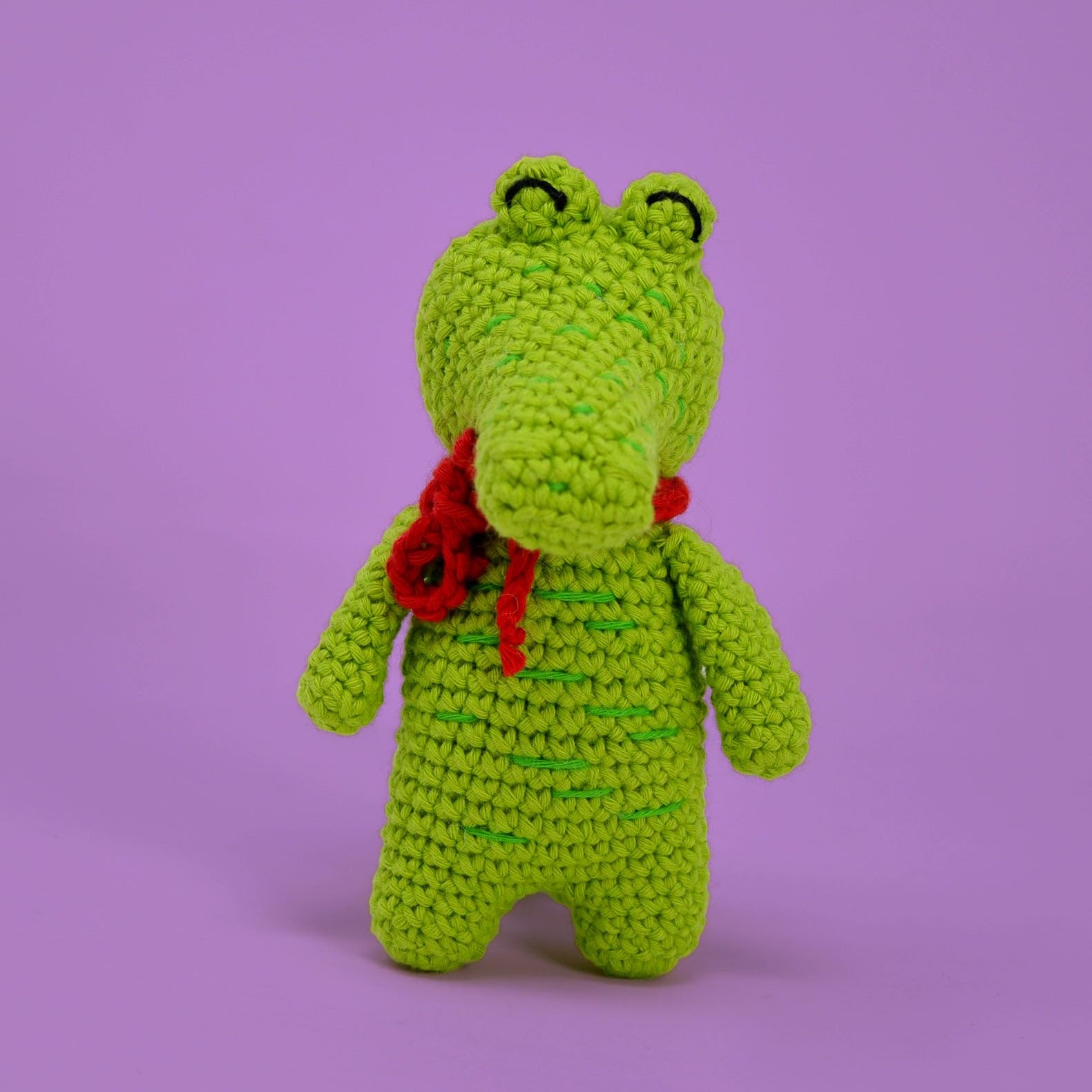 KNITTY CRITTERS Hello Crafts - Pouch Pals - Cory Croc - Crochet kit