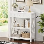FATORRI Small Bookshelf, Rustic Book Shelf for Small Space, Low Short Bookcase, Industrial Wood and Metal Bookshelf and Bookcase for Living Room (Rustic Brown)