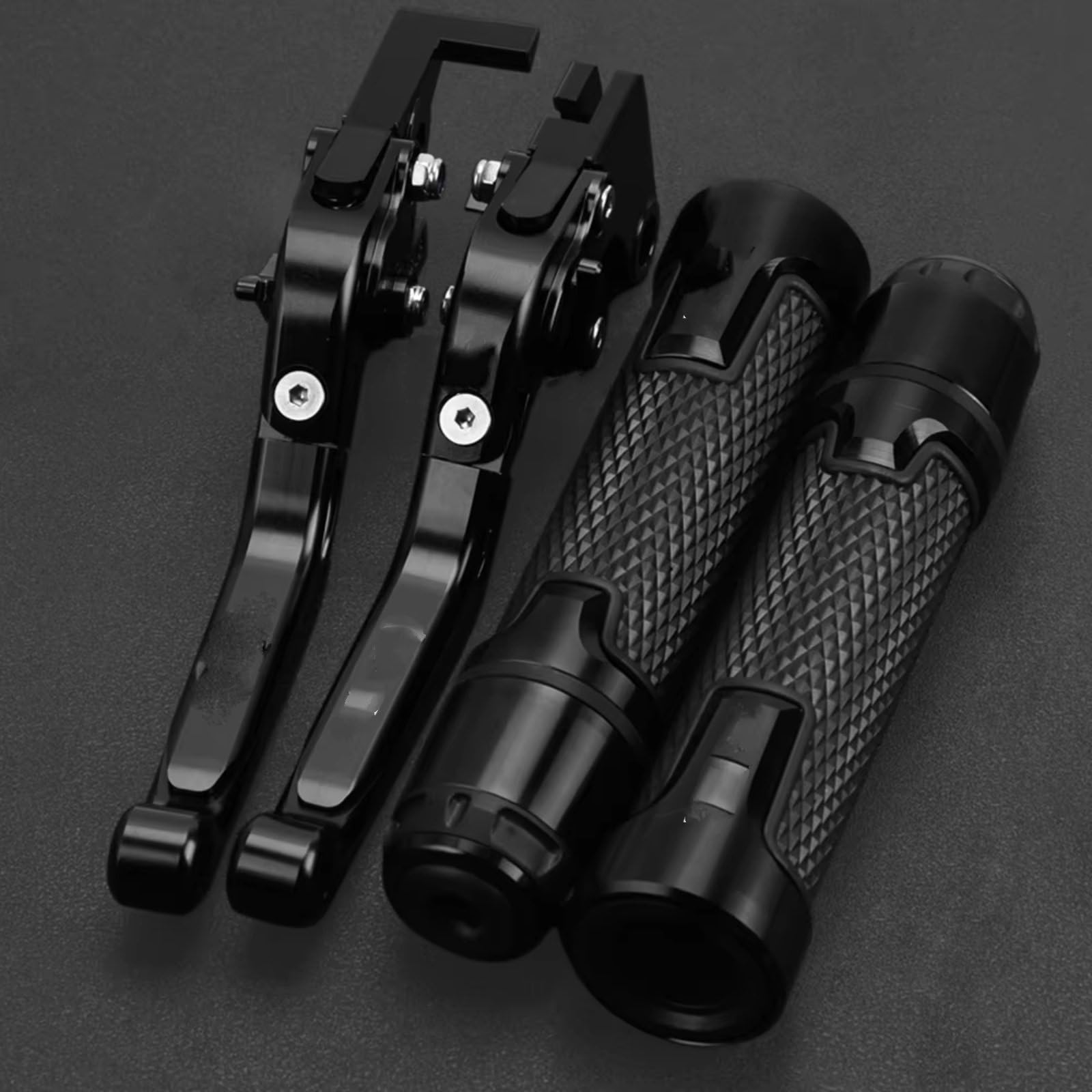 Compatibile Con Yamaha Per YZFR125 2014-2024 Moto Leve Freno Frizione Regolabili Maniglia Leva Controllo Freno Manopole Manubrio Leva Kit Leve Moto(Black)