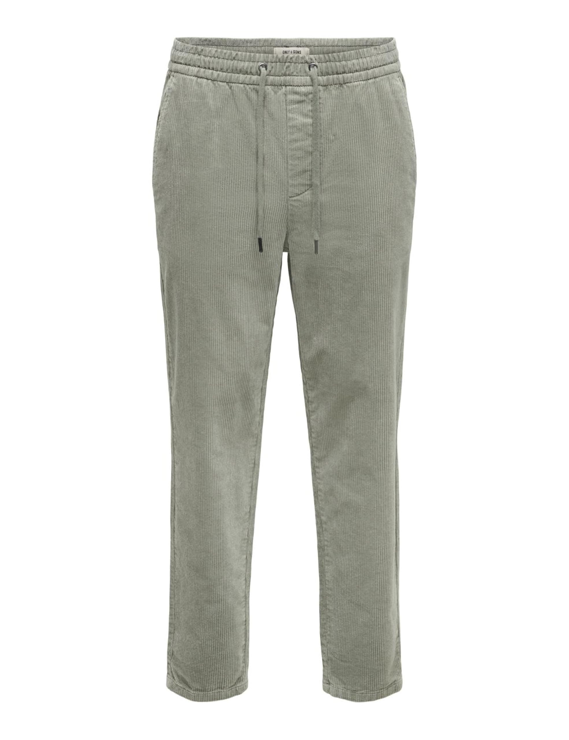 ONLY & SONS Mens Onslinus Tap Corduroy 0185 Pant Noos, Castor Gray, XS UK
