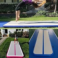 Vista 6 de DOBESTS Inflatable Gymnastic Mat Air Track Tumbling Mat 10ft 13ft 16ft 20ft 48 Inch Thick Air Mat Tumble Track Air Barrel Gymnastics Roller with