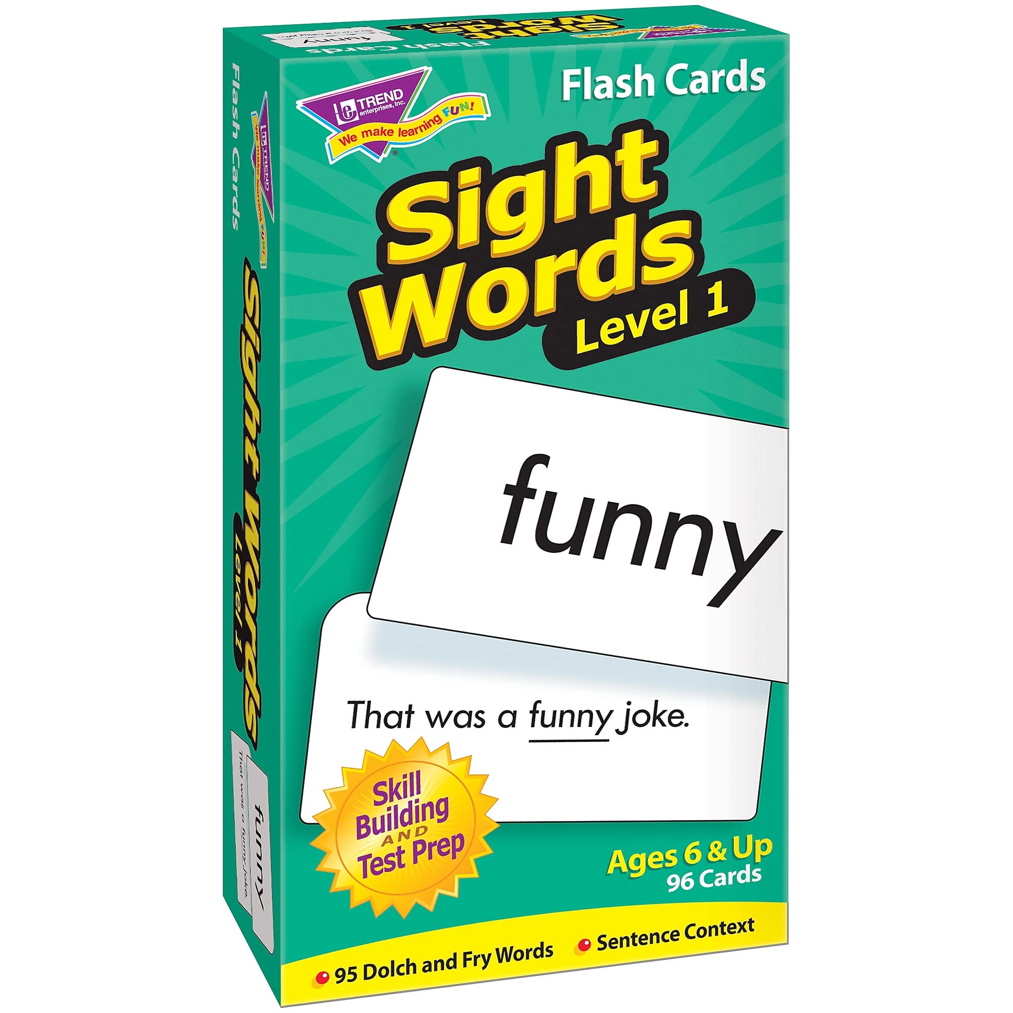 TREND T53017 Skill Drill Flash Cards, 3 x 6, Sight Words Set 1