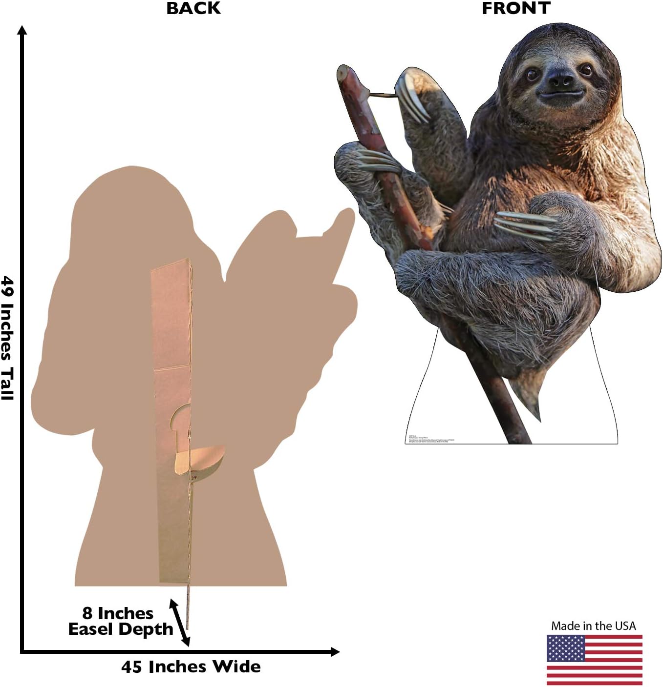 Cardboard People Sloth Life Size Cardboard Cutout Standup