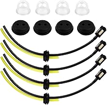 Pack of 4 Petrol Hose Seal Lawnmower Petrol Hose Brush Cutter Universal Fuel Filter Kit Universal Strimmer Fuel Line Petrol Filter Replacement Parts Kit Lawn Mower Fuel Line