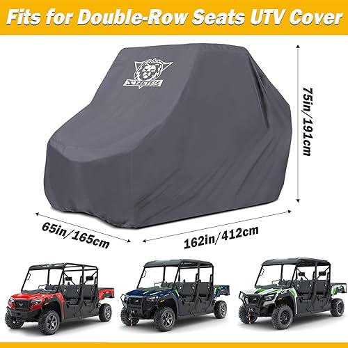 Miniatura 7 de XYZCTEM Funda para UTV, impermeable, para exteriores, protección para todo tipo de clima, compatible con Polaris RZR Can-Am Yamaha, Honda, Kawasaki,