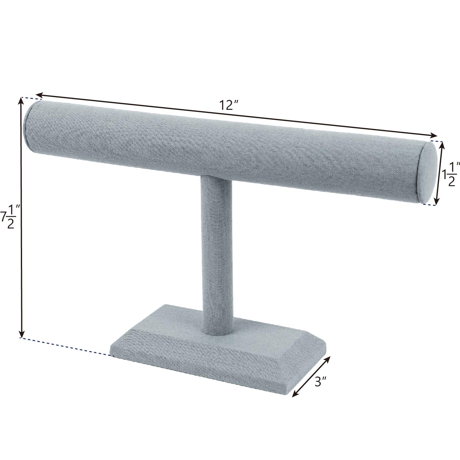 MOOCA Bracelet Holder Jewelry Display Jewelry Stand Organizer Bangle Stand, 12 W x 3 D x 7 1/2H in, Dim Grey