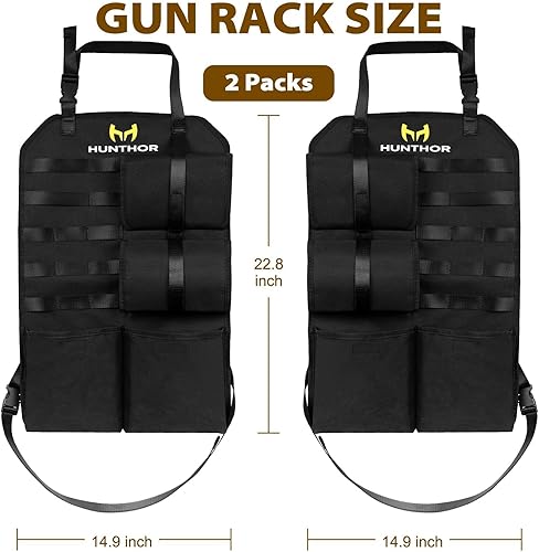 Miniatura 3 de Soporte para pistola en camiones (un par), almacenamiento ajustable para pistolas en el asiento trasero 900D, soporte para rifles automotrices