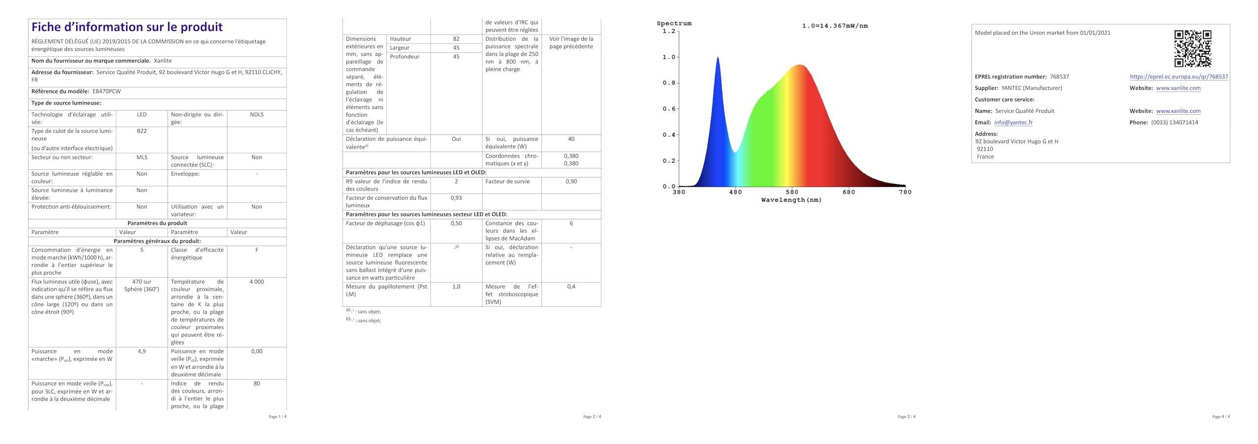 Solution éclairage puissant Osram 64402 150W halogène E27 verre clair 230V