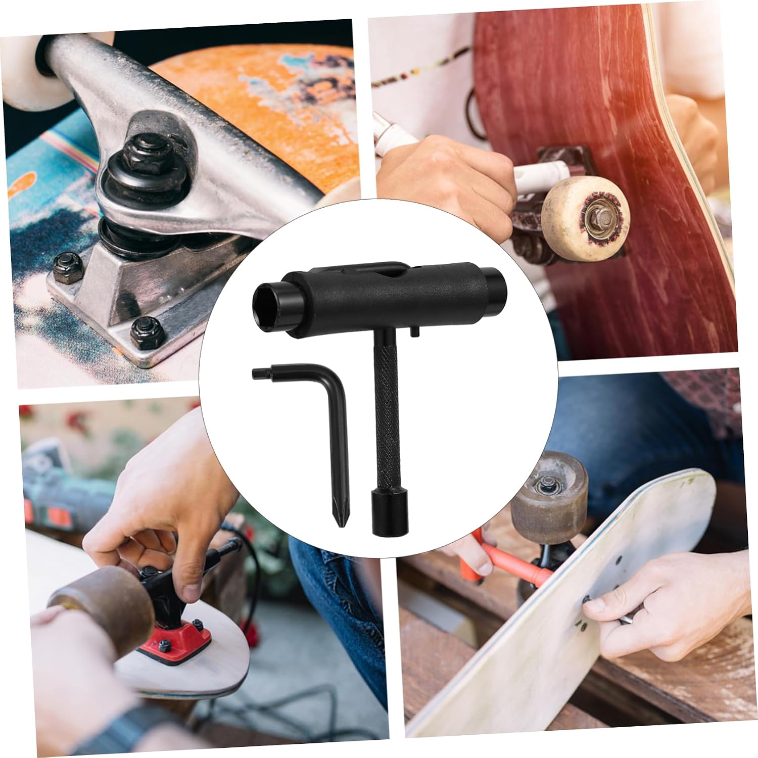 Skateboard t Tool Wrench Compact Multi-Function Skateboard Accessory for Adjusting and Repairing and