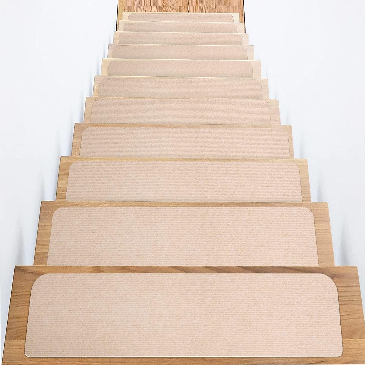 SALLOUS Stair Treads Carpet Non Slip, Set of 15 Stair Runners for Wooden Steps, 7.5"x30" Safety Carpet Stair Treads for Kids Elders and Pets, Stair Strips for Indoors and Outdoors (Dark Blue) - - 