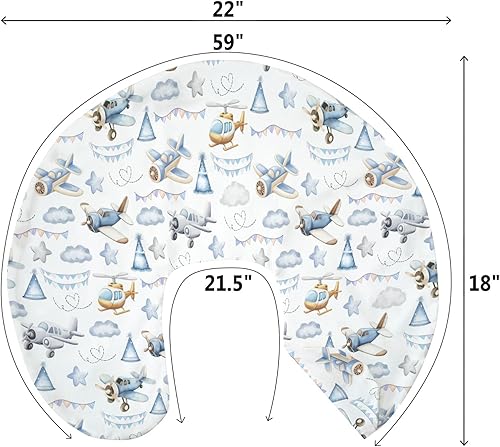 Miniatura 9 de Fundas de almohada de lactancia para niños y niñas, diseño retro, estrellas, nubes, cielo, para lactancia, almohadas suaves y elásticas extraíbles