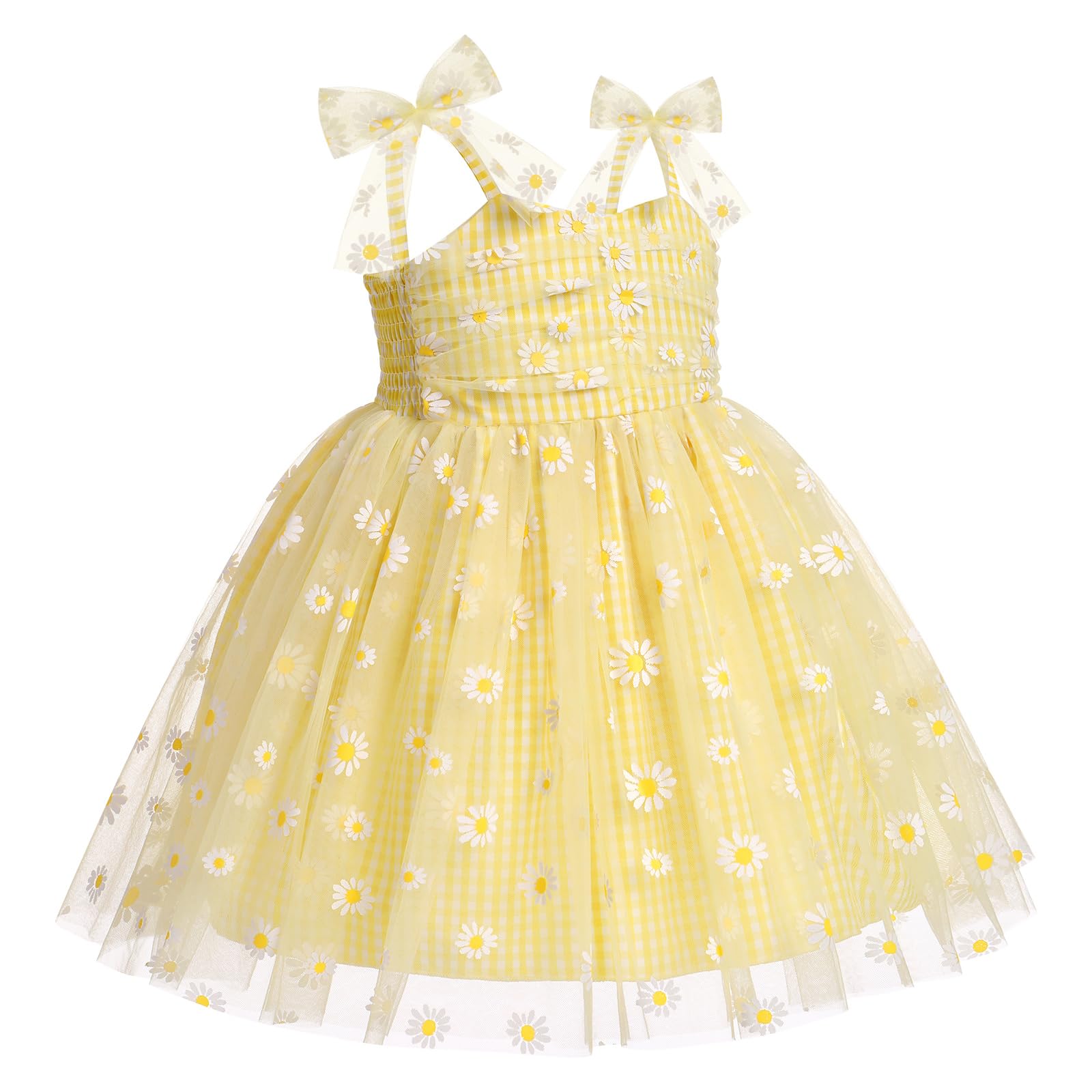 Odizli Vestito da bambina senza maniche con paillettes glitterate principessa, tutù in tulle,