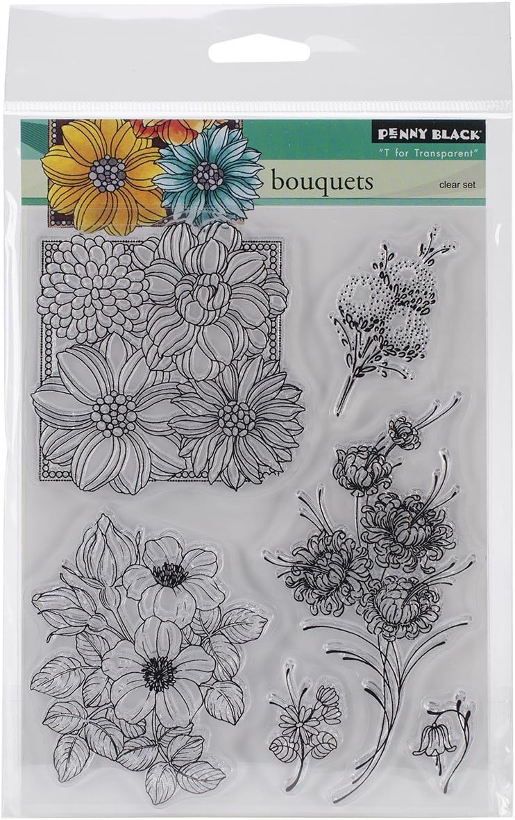 Penny Black Clear Stamps 5"X7.5" Sheet-Bouquets (並行輸入品)