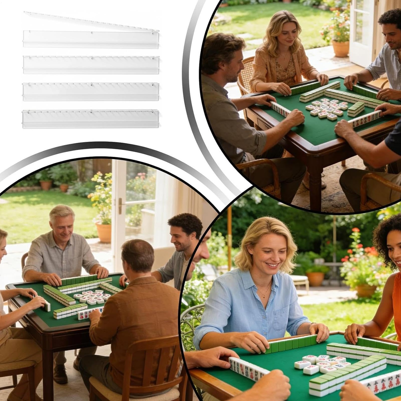 Spingitori e Supporti per Mahjong In Acrilico Trasparente Magnetico Da 50,8